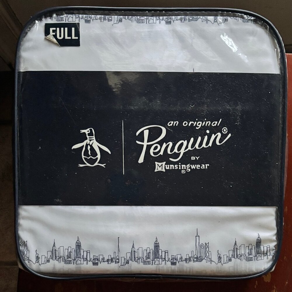 NEW YORK CITY SKYLINE Sketch Full Size sheet set (RARE) Munsingwear Penguin